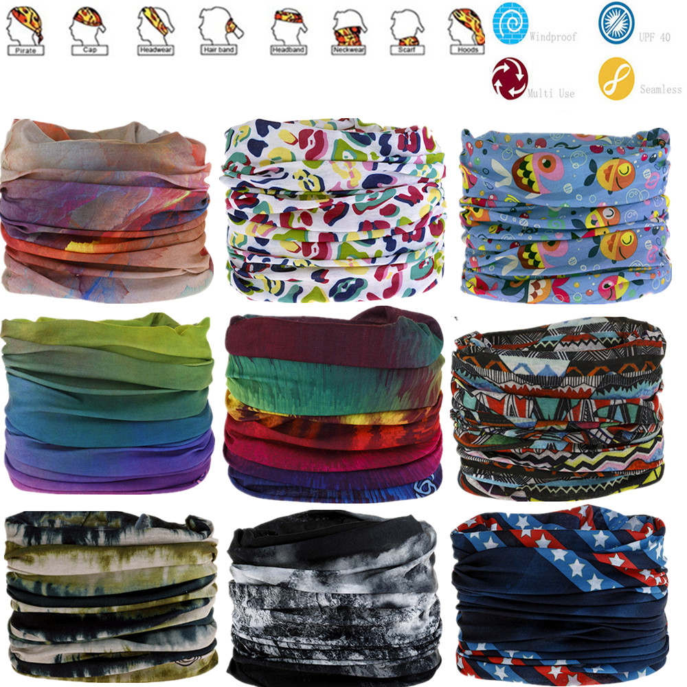 Cycling Headwear - ผ้าพันคอแบบไร้รอยต่อ ลายพราง 1751-1800 ผ้าคลุมหน้า ผ้าคาดศีรษะลายเพสลีย์ สำหรับปั่นจักรยาน