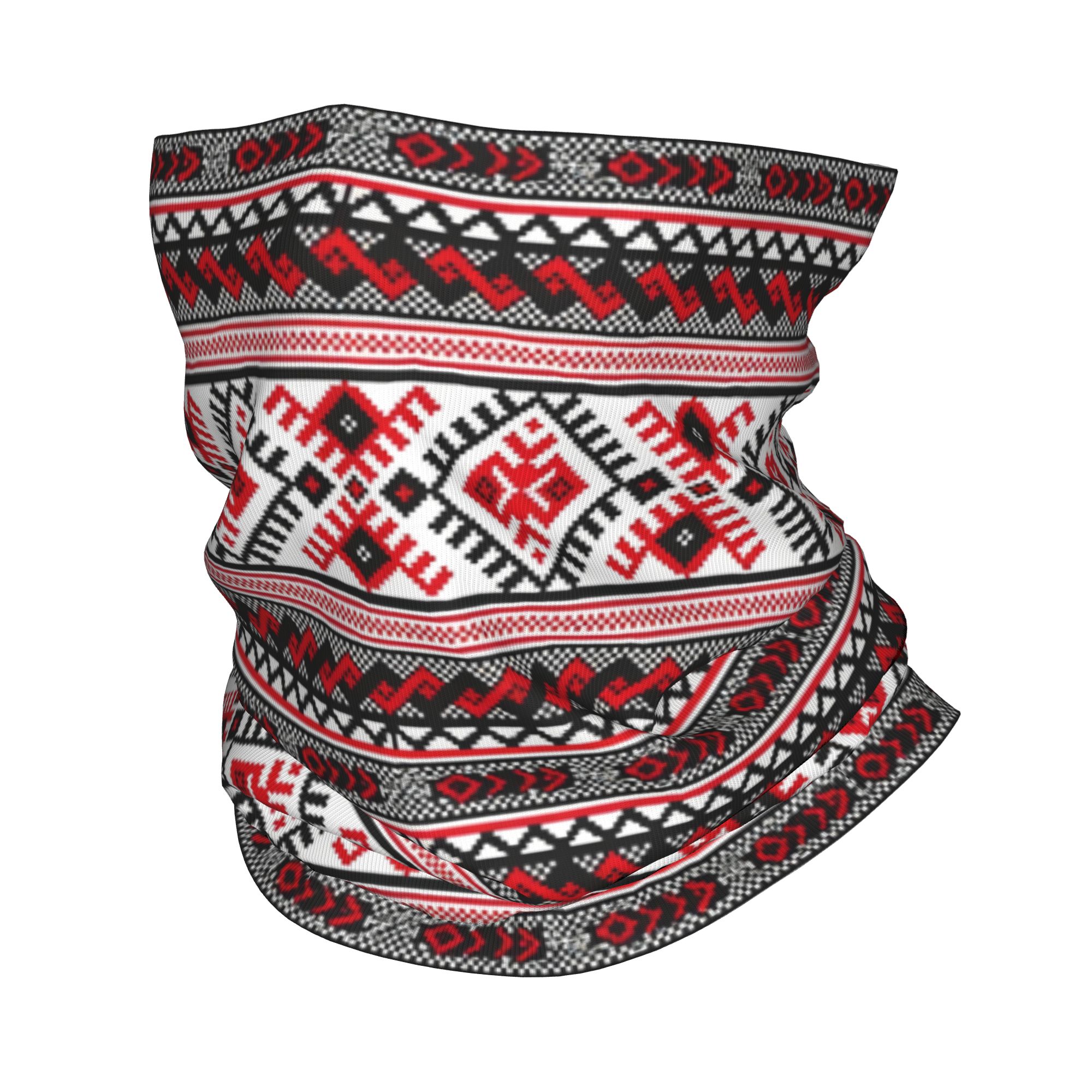 Cycling Headwear - ผ้าพันคอปักลายแบบยูเครน (วิชีวันกา) สำหรับผู้ชายและผู้หญิง ป้องกันรังสียูวี เหมาะสำหรับฤดูหนาว สไตล์โบฮีเมียน