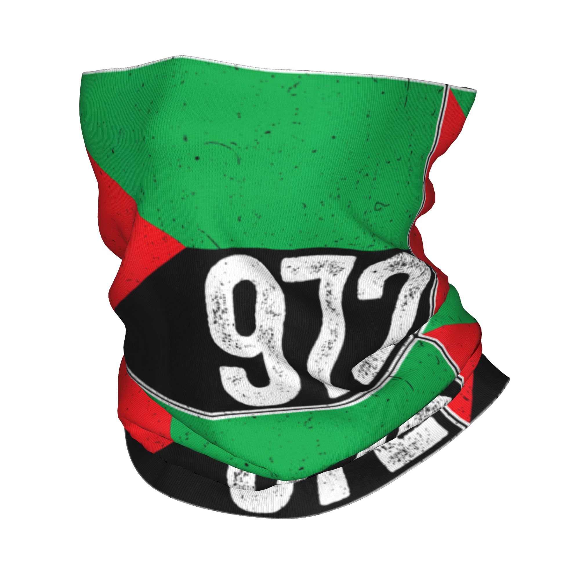 Cycling Headwear - มาร์ตินีก 972 ผ้าพันคอพิมพ์ลายธงมาดินีนา ผ้าคลุมคอ บาลาคลาวา หน้ากาก