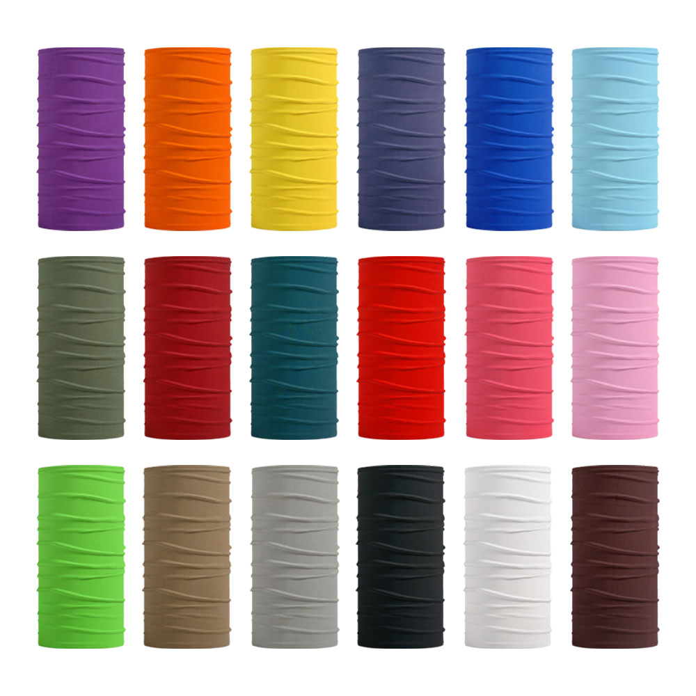 Gear In Cycling - ไม่มีรอยต่อสีทึบ Bandanas ผู้ชายผู้หญิงสีดําสีแดงสีเทาผ้าพันคอเดินป่าคอ Gaiter ขี่จักรยานหน้าปก Balaclava