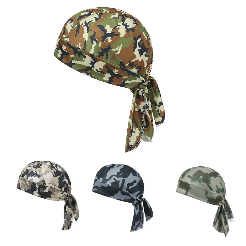 Cycling Headwear - ผ้าโพกศีรษะลายพราง ผ้าพันคอ ผ้าเช็ดหน้า หมวกโจรสลัด ผ้าคลุมศีรษะสำหรับปั่นจักรยาน ป้องกันแสงแดด