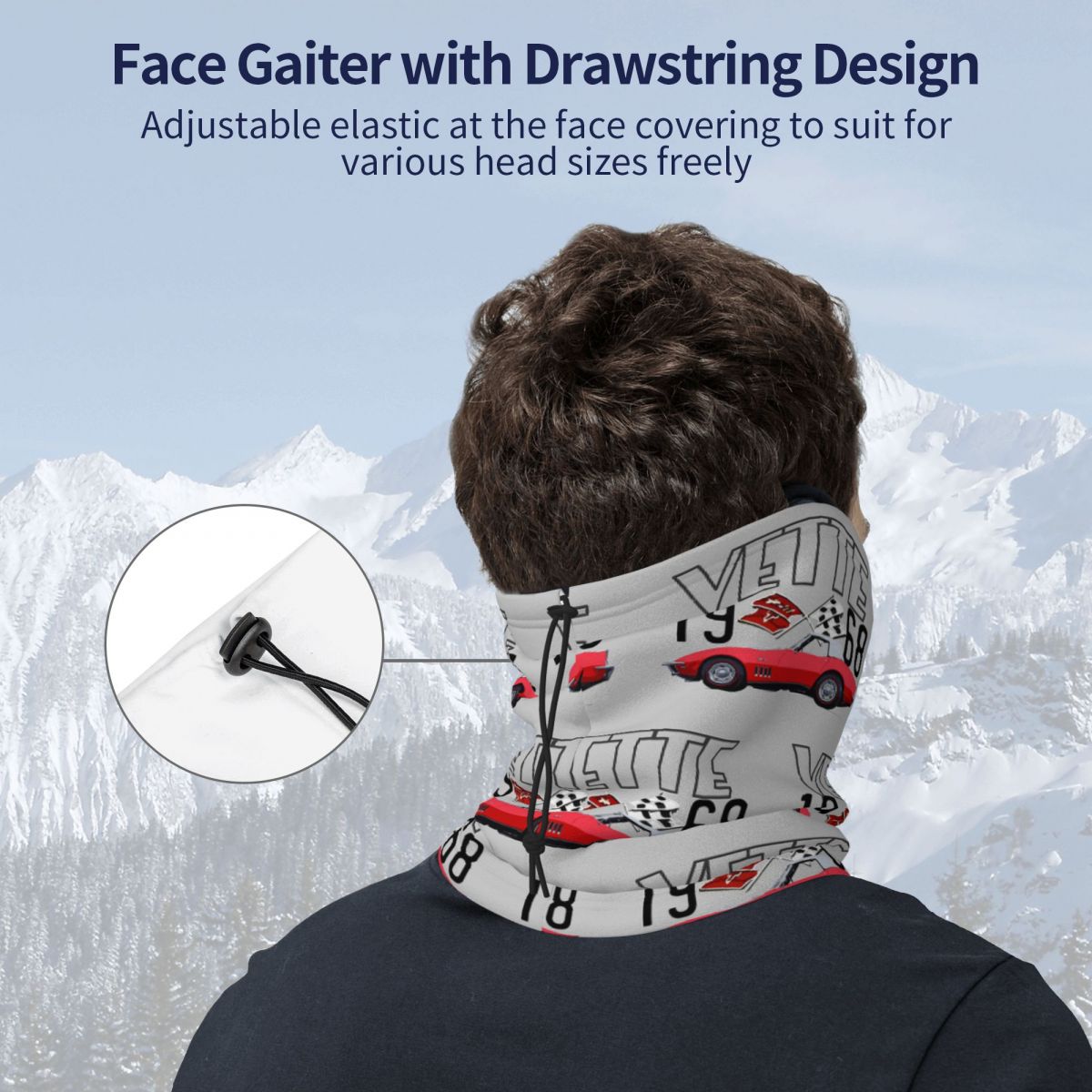 ผ้าพันคอพิมพ์ลายรถคลาสสิก Red  - Cycling Headwear บทวิจารณ์และราคา
