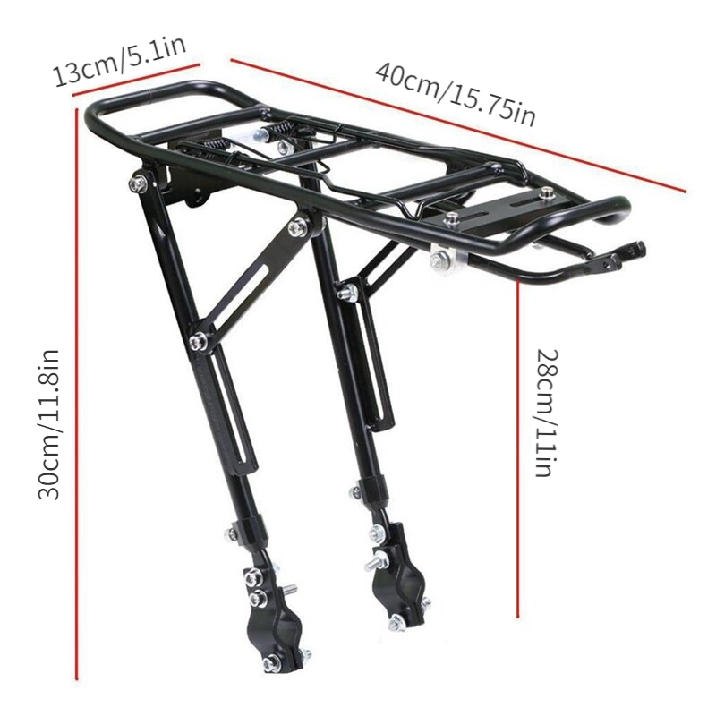 1PC Alloy ด้านหลังจักรยาน Rack - Cycling Gear Organizer Bag บทวิจารณ์และราคา