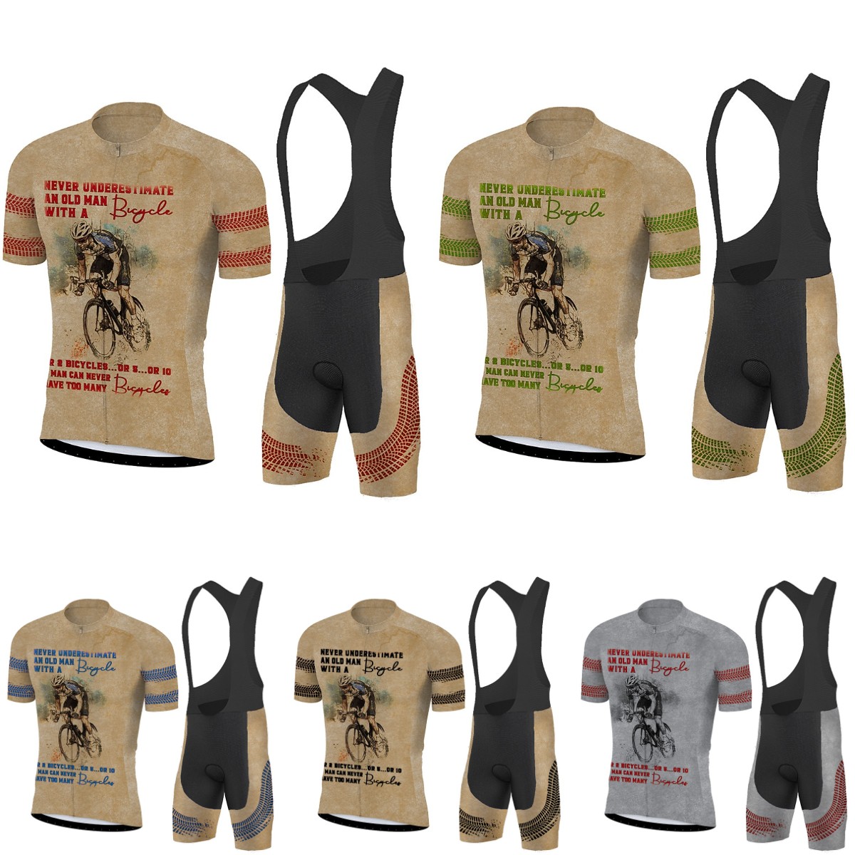 ใหม่ชุดเสื้อเจอร์ซีย์นักปั่นชา - Triathlon Cycling Kit บทวิจารณ์และราคา