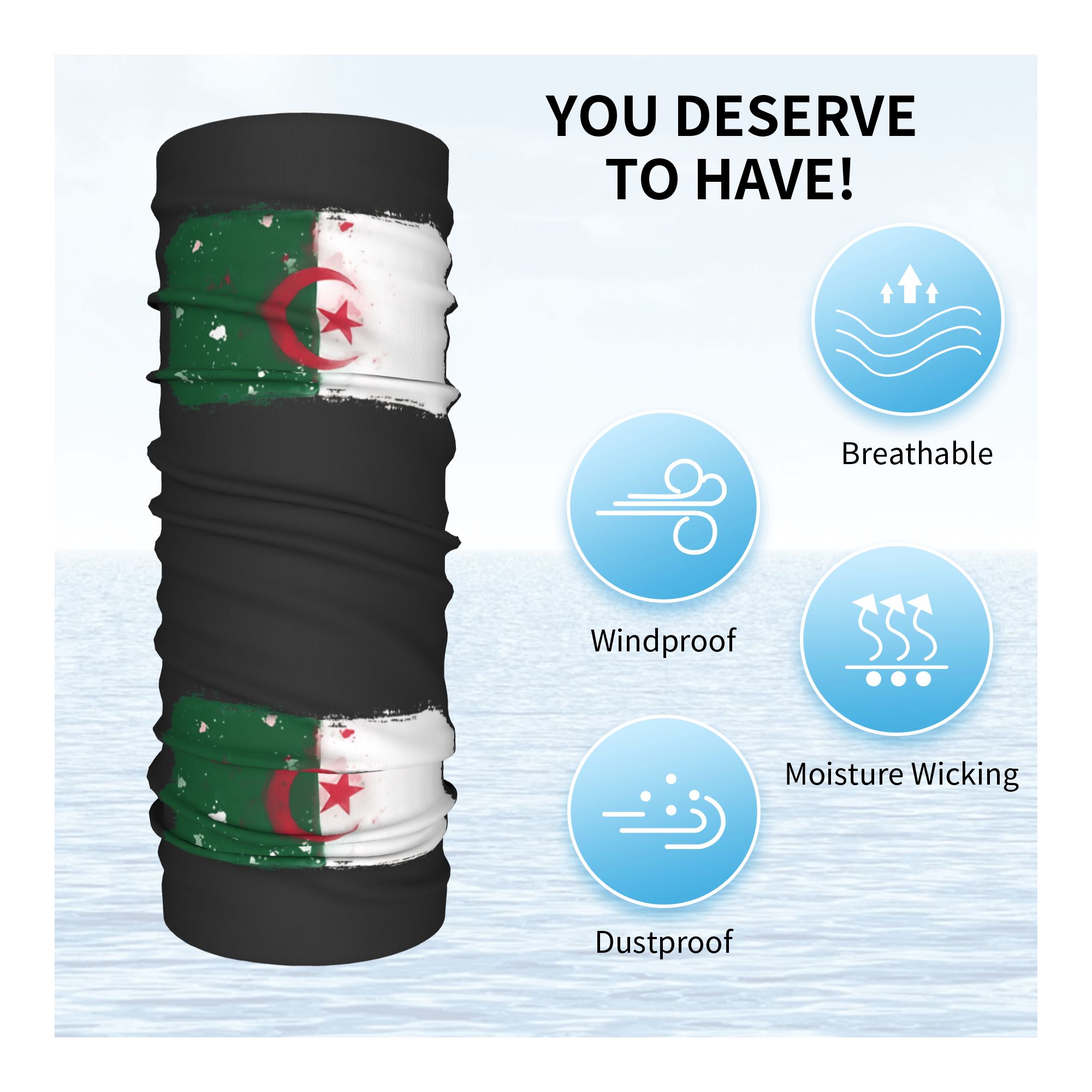 ผ้าบัลลาคลาวาลายธงชาติแอลจีเรี - Cycling Headwear บทวิจารณ์และราคา